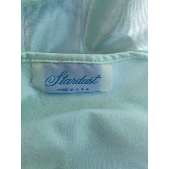 Vintage Stardust Womens Mint Green Nightgown With Lace Trim & 3/4 Sleeves - Picture 6 of 6